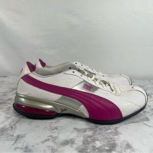 Puma Women's Turin Athletic White Pink Shoe Size 8 #559